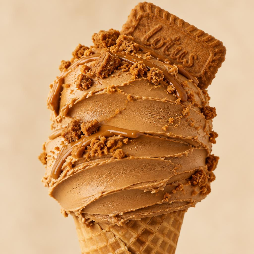Lotus biscuit gelato — Fresh Gelato Caffè Gdańsk