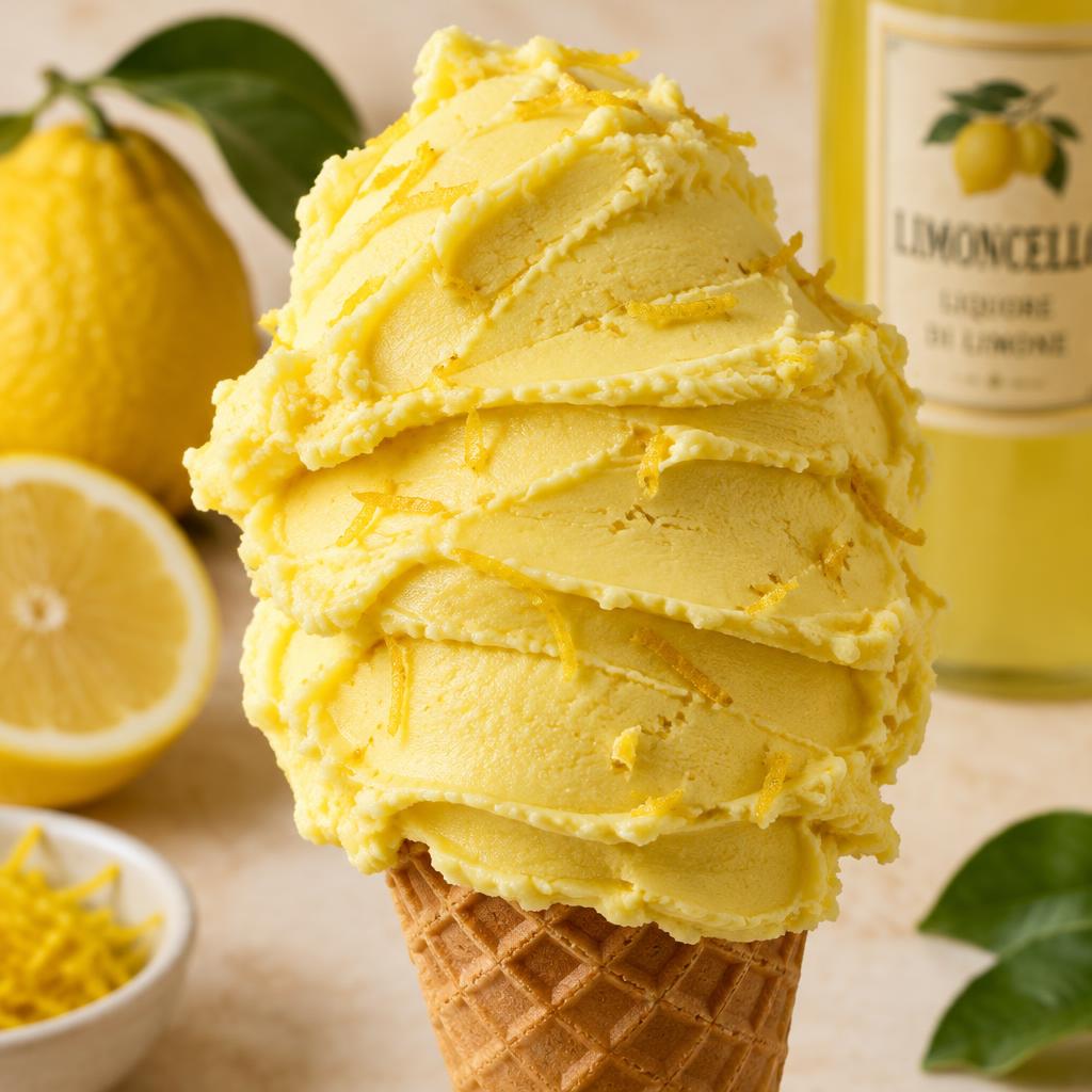 Limoncello gelato — Fresh Gelato Caffè Gdańsk