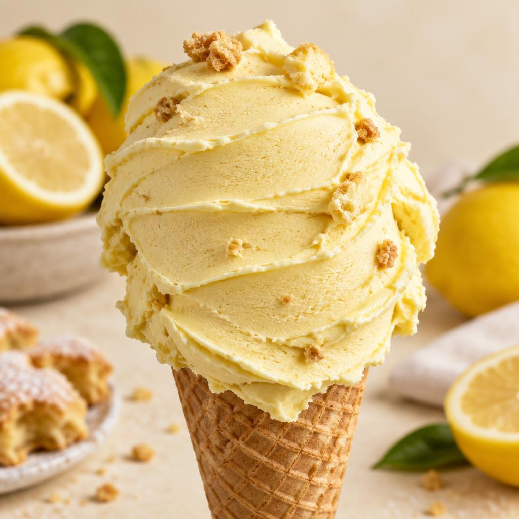 Lemon tart gelato — Fresh Gelato Caffè Gdańsk