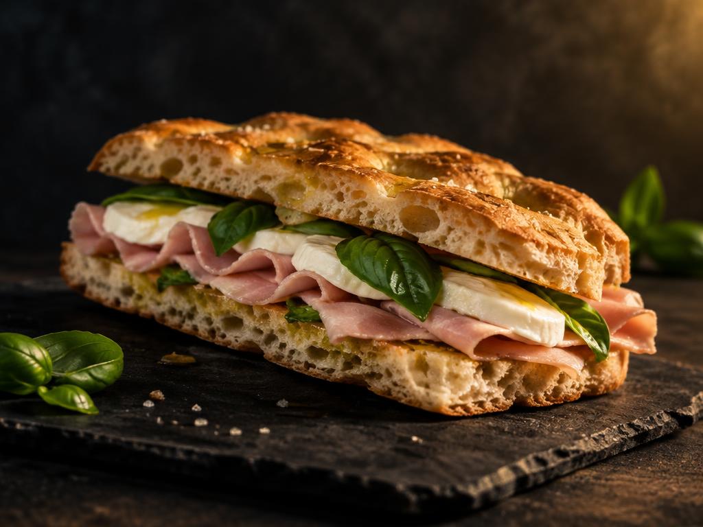 Schiacciata — Tuscan sandwich